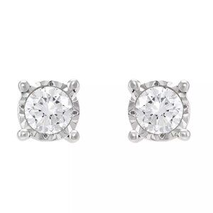 Macy's TruMiracle Diamond Stud Earrings In 14k Gold